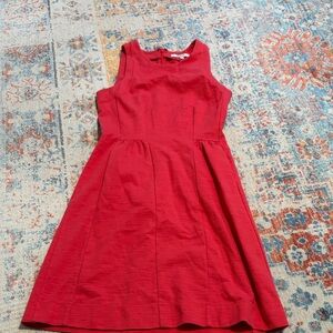 Madewell pink sleeveless cotton ponte dress